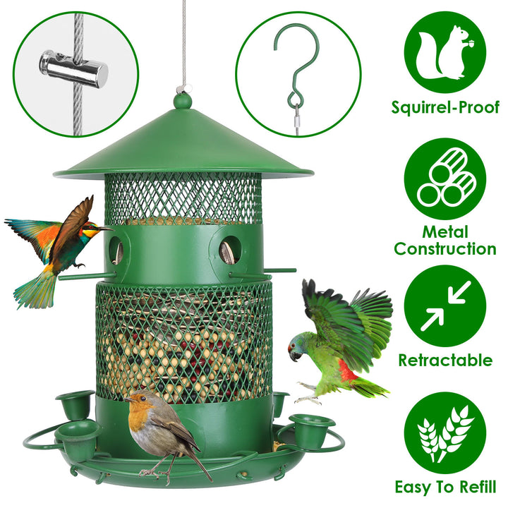 Hanging bird feeder for garden patio