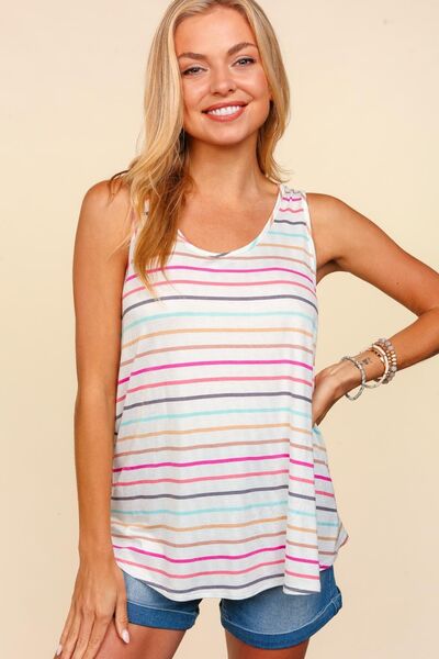 Haptics Striped Knit Sleeveless
