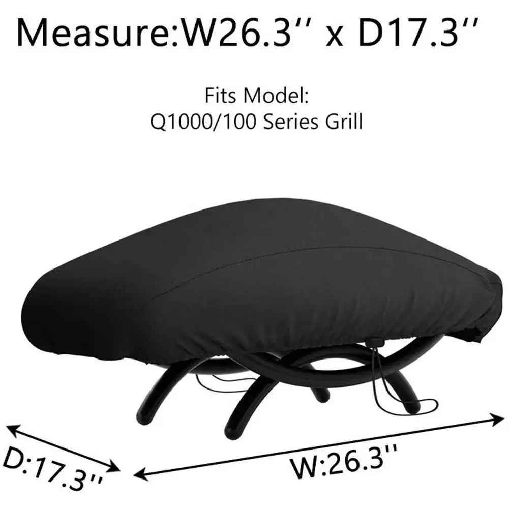 BBQ Cover Outdoor Dustproof Waterproof For Weber | Heavy Duty Grill Covers Rain Protective Outdoor Barbecue Cover For Round BBQ Grill