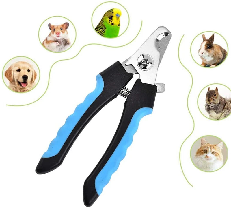 Professional Pet Nail Clipper with Safety Guard  Stainless Steel Scissors Cat Dog for Claw Care Grooming Supplies Size Fits