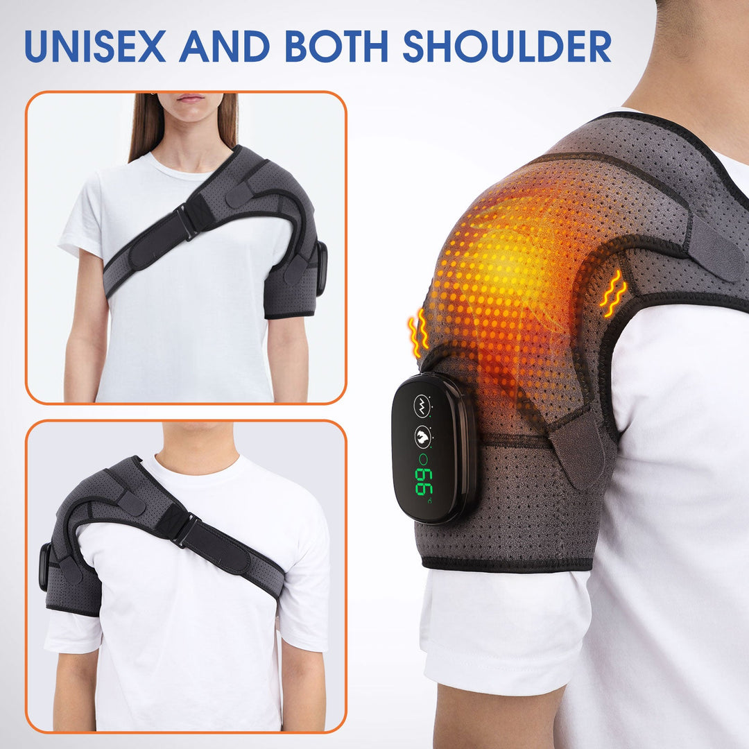 Heating Massage Shoulder Brace Support Arthritis Injury