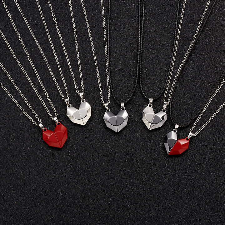 Heart-Shaped Magnet Necklace