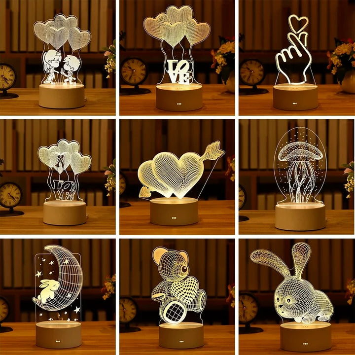 Heart-shaped LED night light