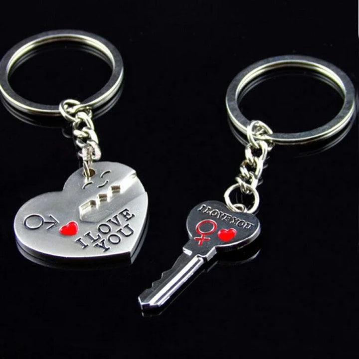 Heart-shaped couple keychain – perfect romantic gift