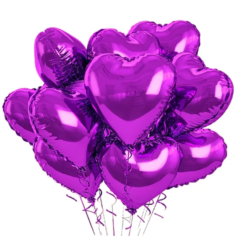 Heart-shaped helium balloons for date nights