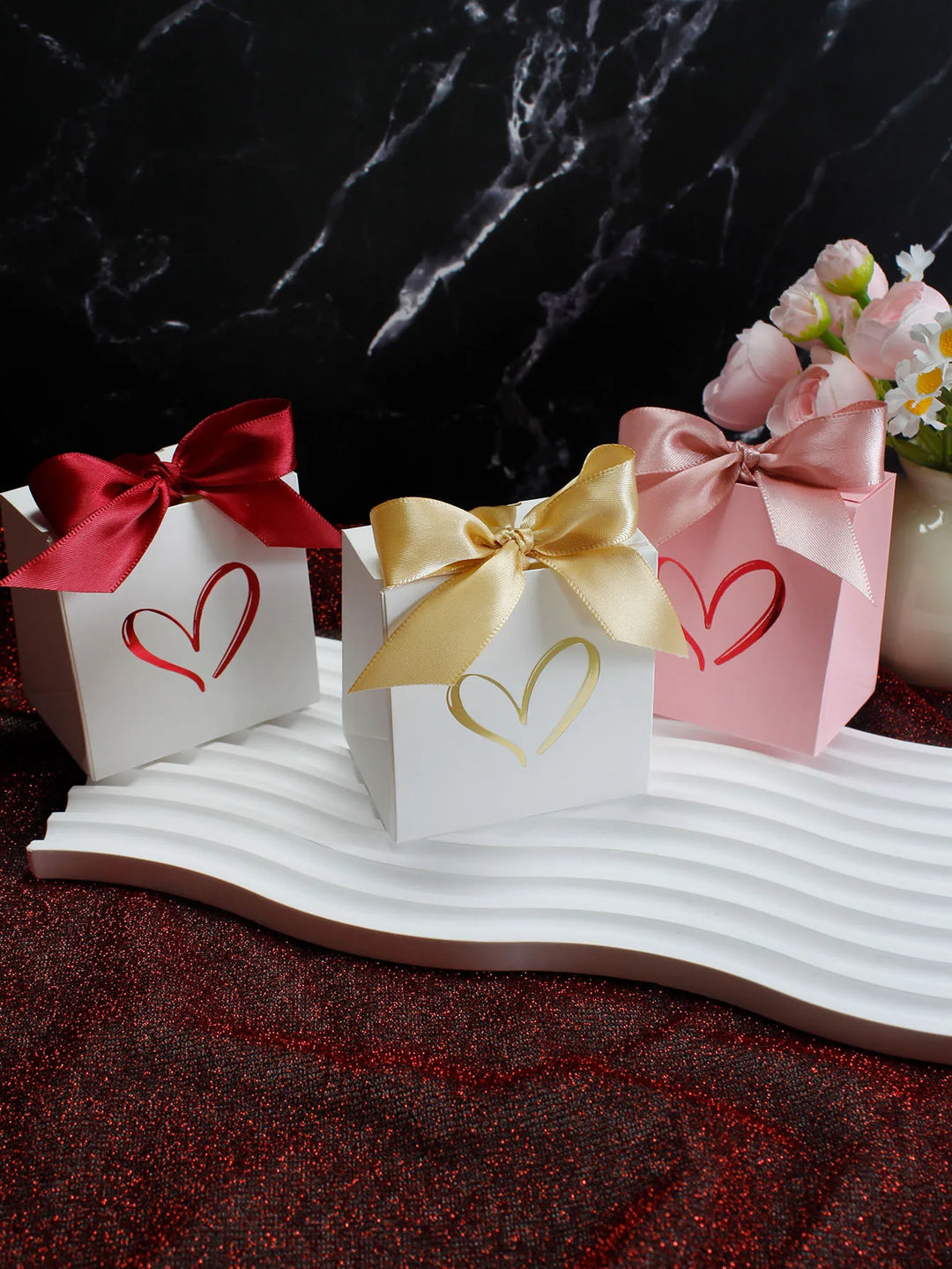 Heart-themed Valentine's Day packaging box