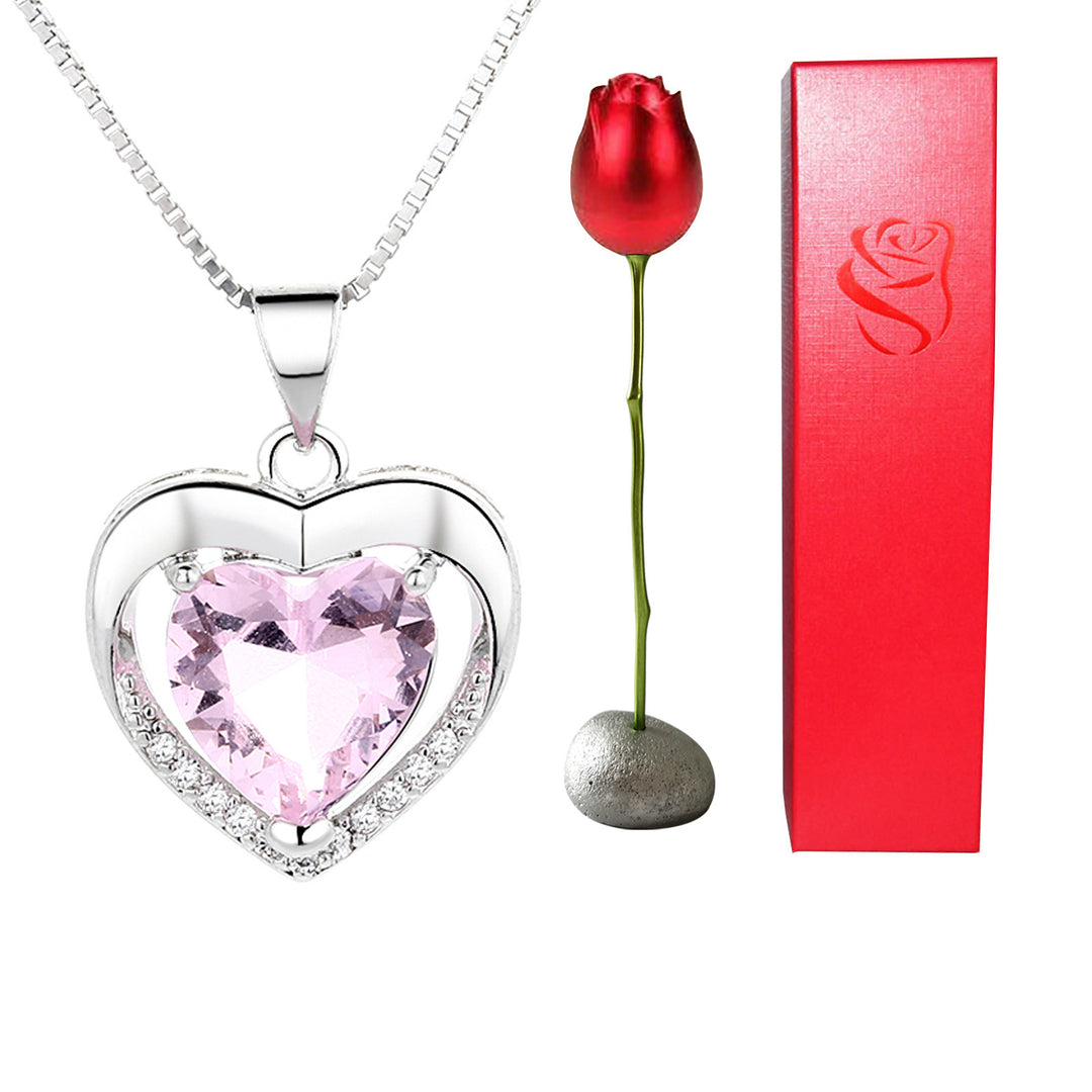 Heart Blue Crystal Necklace
