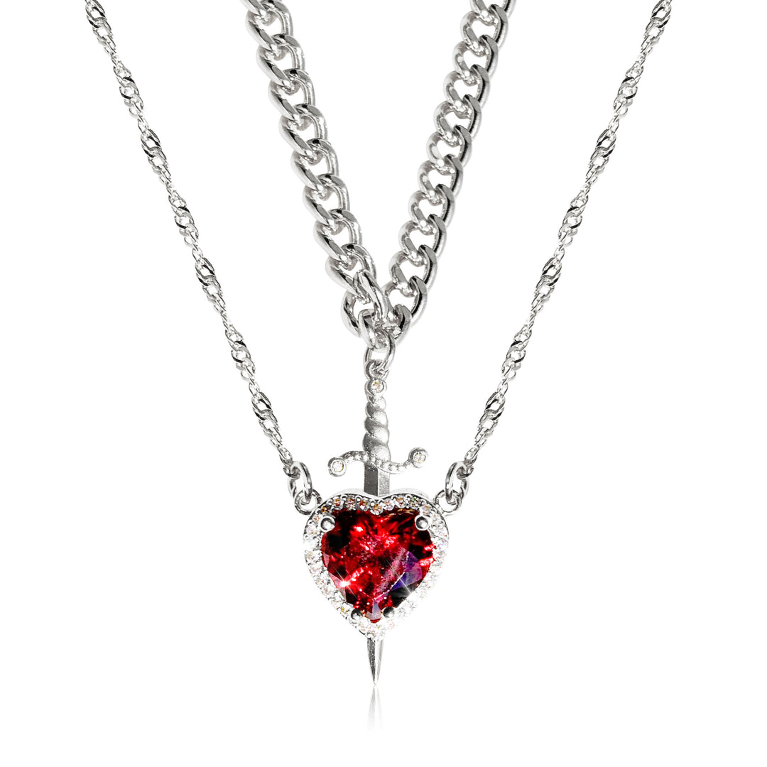 Heart Dagger Necklace Women