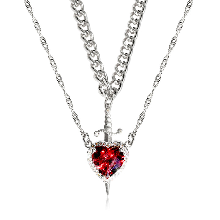 Heart Dagger Necklace Women