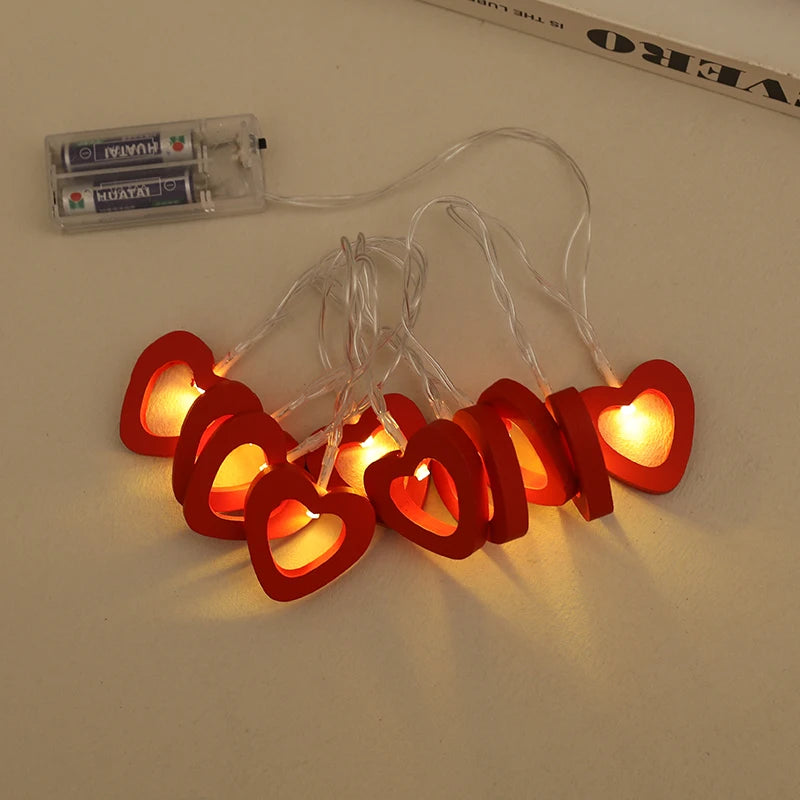 Heart shaped garland lights