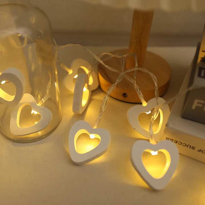 Heart shaped lights for parties