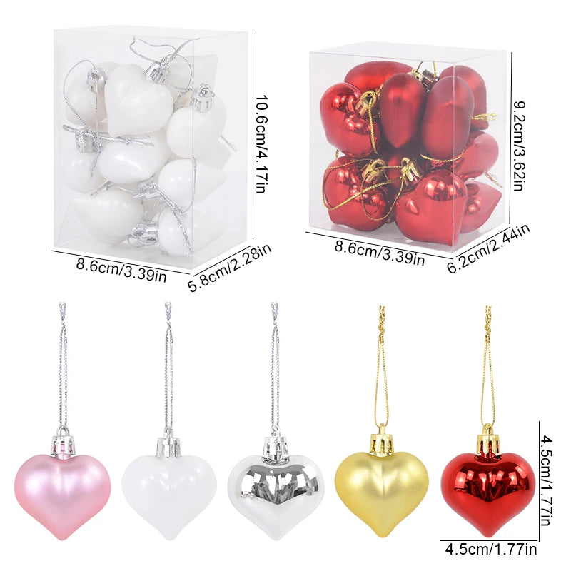 Heart shaped pendants for Christmas celebrations