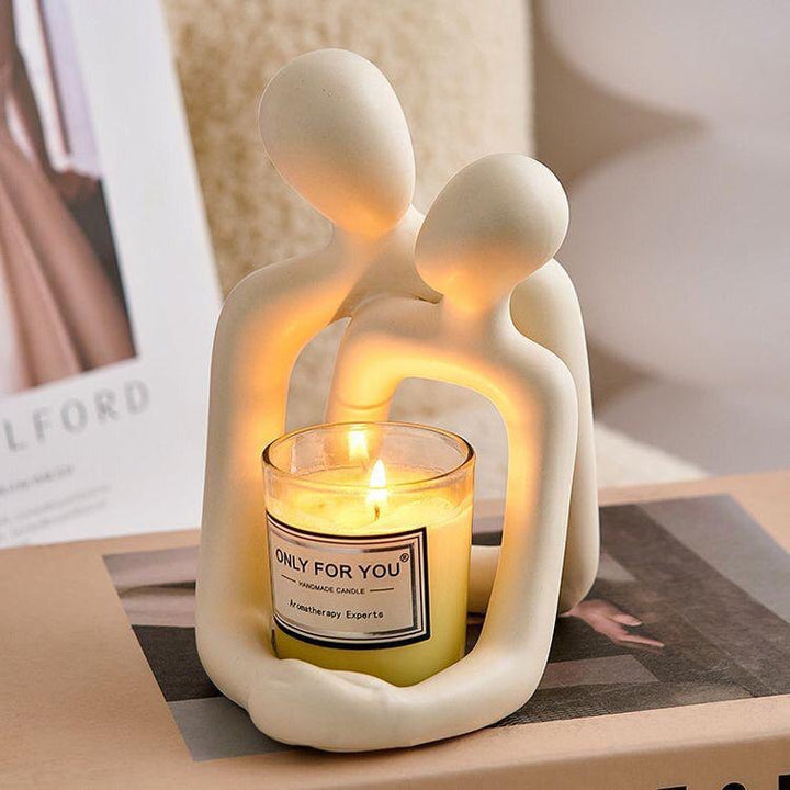 Heartwarming couple shelf decor