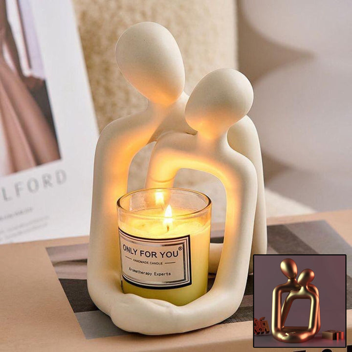 Heartwarming loving couple statue