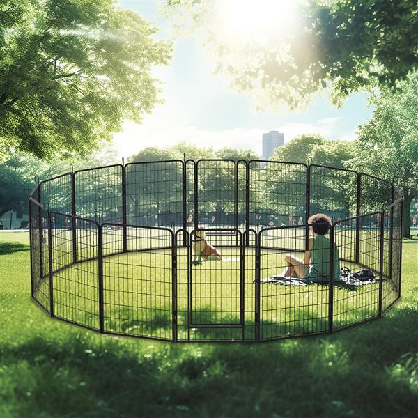 Heavy-duty metal pet fence