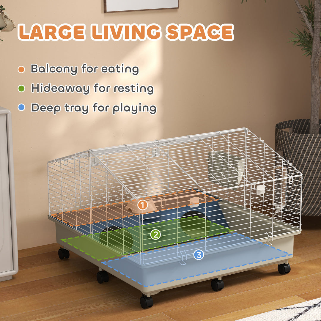 Hedgehog cage with rolling base