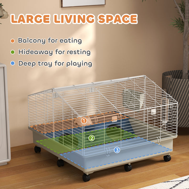 Hedgehog cage with rolling base