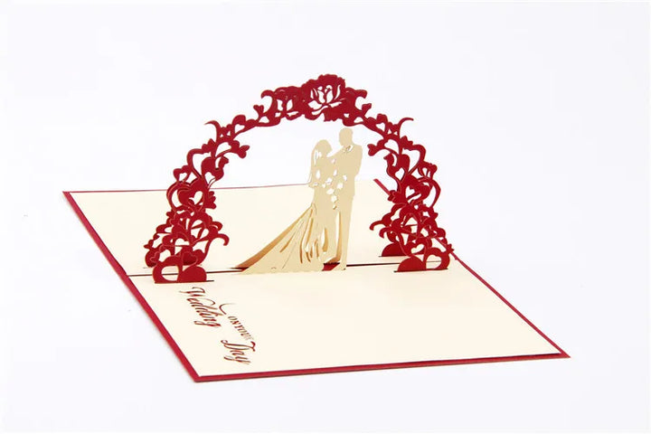 High-quality handmade romantic pop-up card