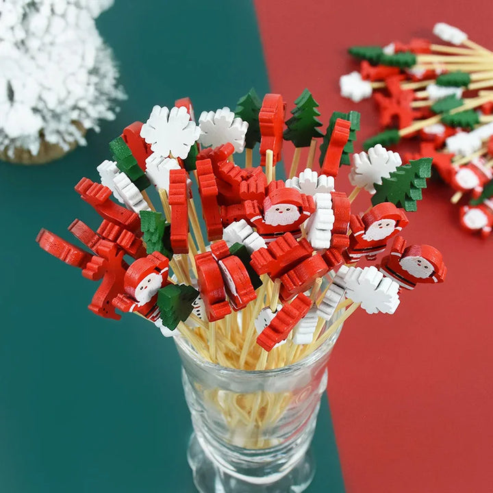 Holiday appetizer skewers for party tables