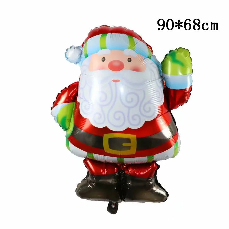 Holiday foil balloon set with Santa Claus