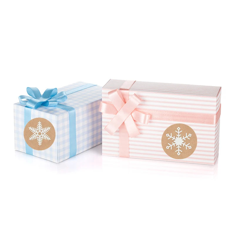 Holiday gift box labels with Christmas tree