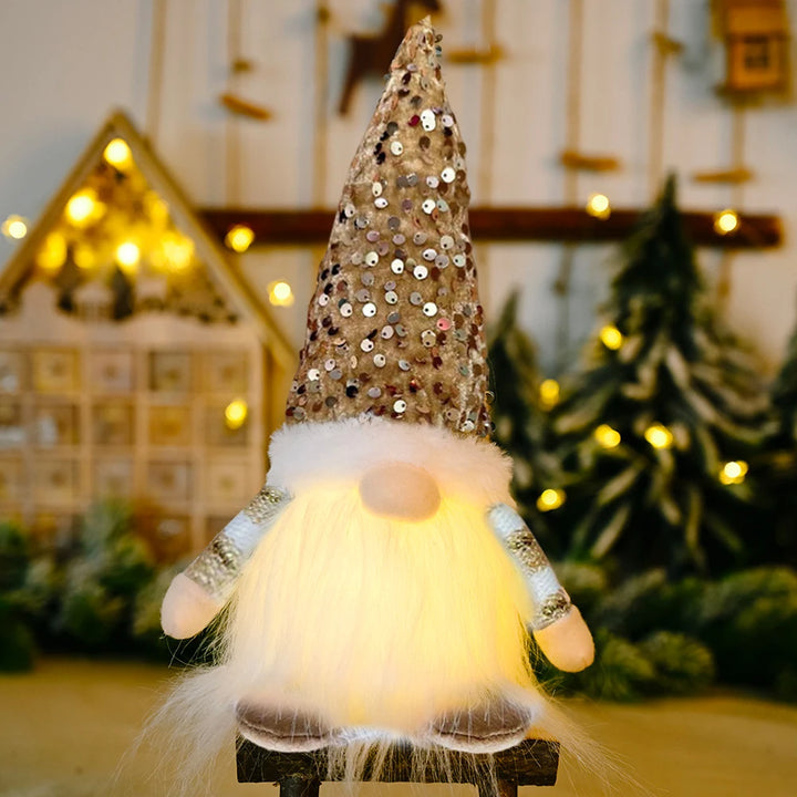 Holiday gnome figurine with LED-lights