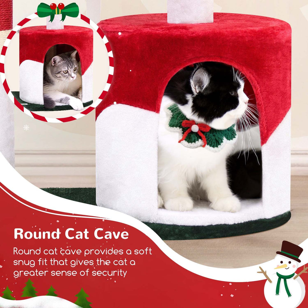 Holiday style cat activity center