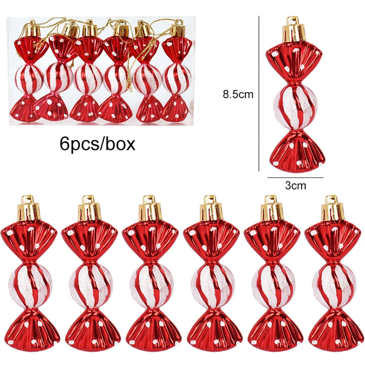 Holiday tree ornaments in box set