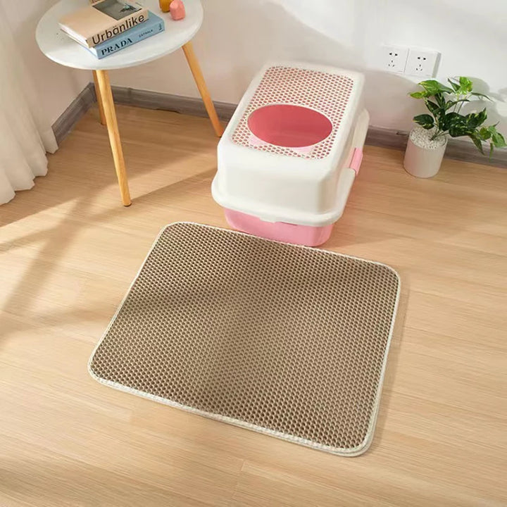 Honeycomb Design Cat Litter Mat
