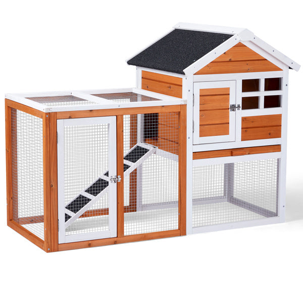 House style wooden pet hutch