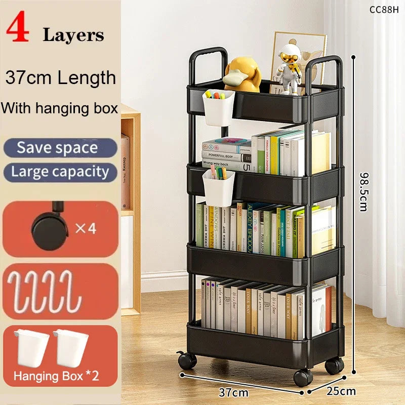 Household Mobile Organizer with 3/4 Tiers