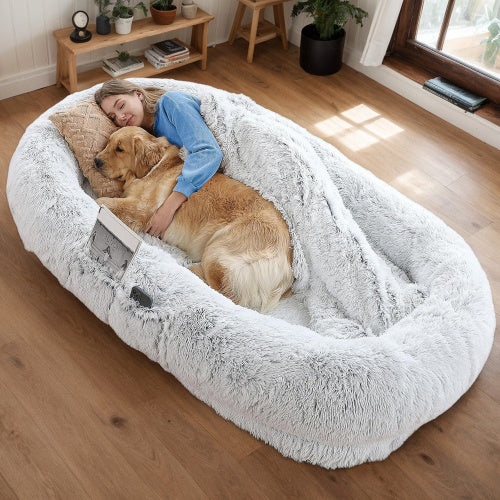 Human dog bed for people and pets