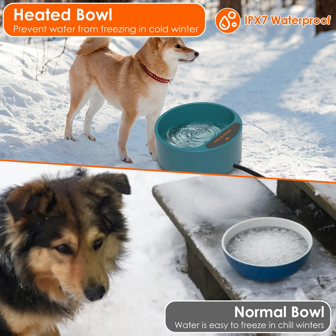 IP67 waterproof heated pet bowl