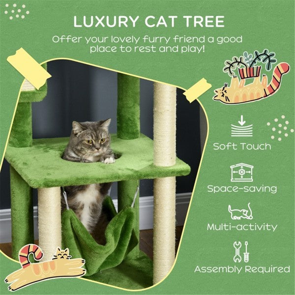 Indoor cat activity tower furniture