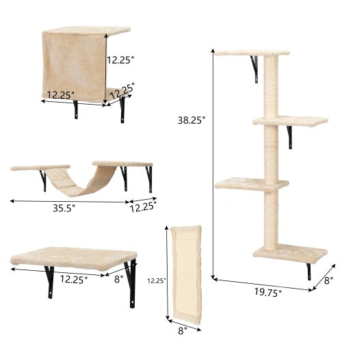 Indoor cat play furniture with scratch area