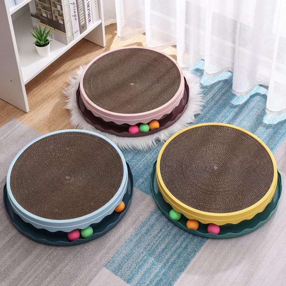 Indoor cat toy with mouse ball