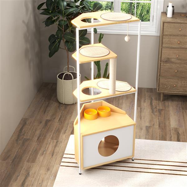 Indoor corner cat climbing furniture
