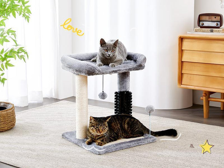 Indoor kitten cat tree with hanging ball toy lightweight 