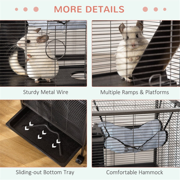 Indoor pet cage with secure design