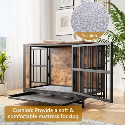 Indoor wooden pet crate house