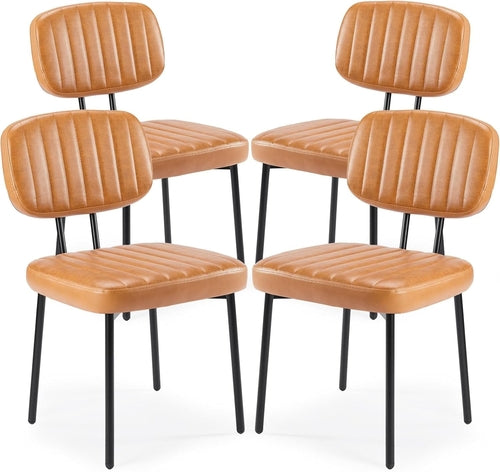 Industrial Style Leather Dining Chairs
