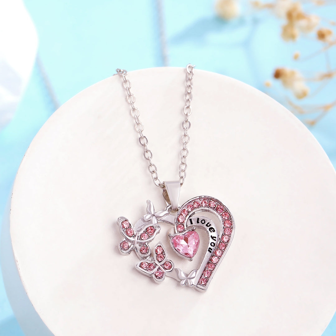 Ins style butterfly love necklace