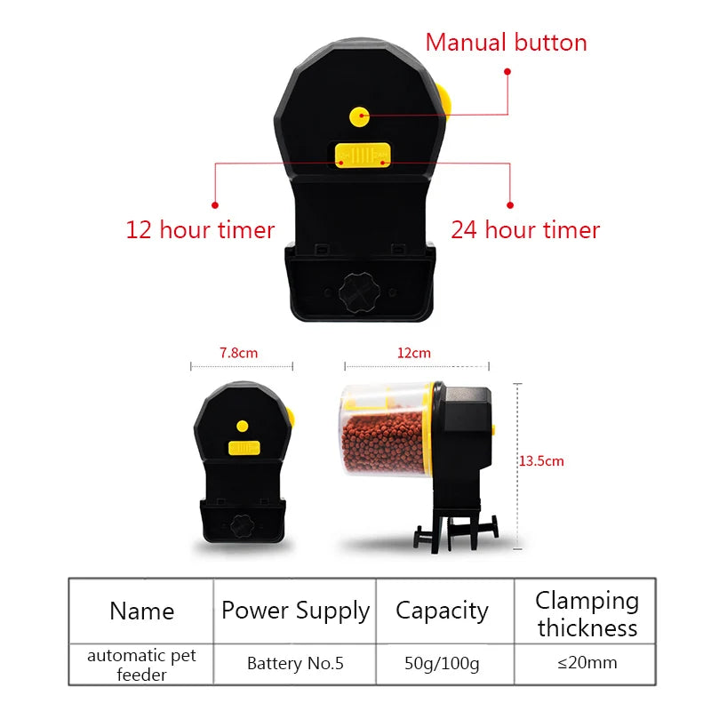 Intelligent aquarium goldfish feeding system.