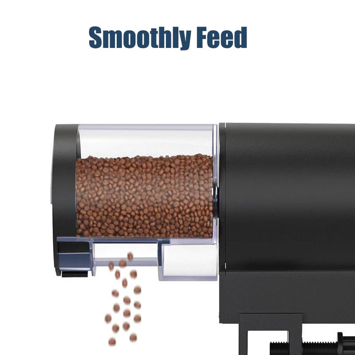 Intelligent timing fish feeder for aquariums