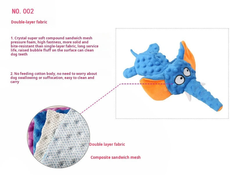 Interactive Elephant Dog Toy