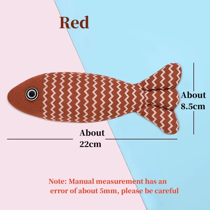 Interactive Plush Fish Toy for Kittens
