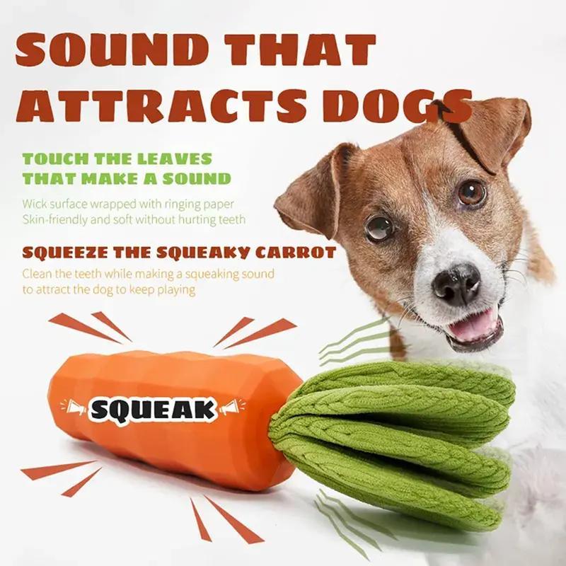 Interactive carrot toy for dogs