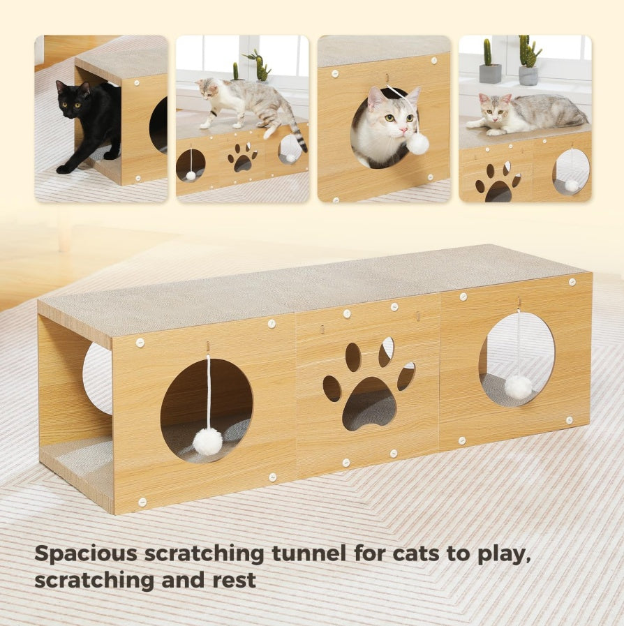 Interactive cat playhouse for multiple cats