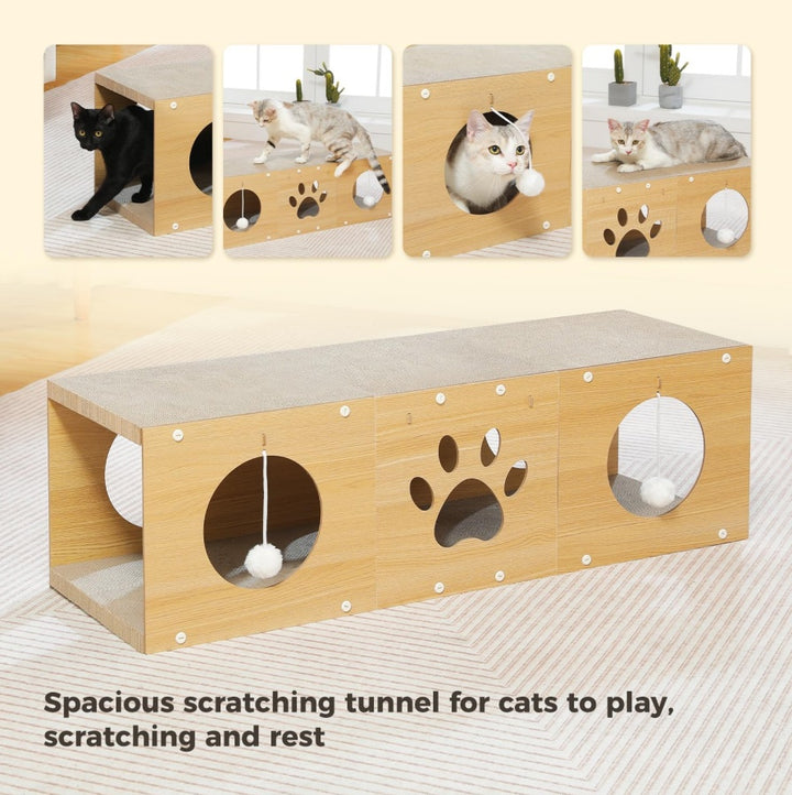 Interactive cat playhouse for multiple cats