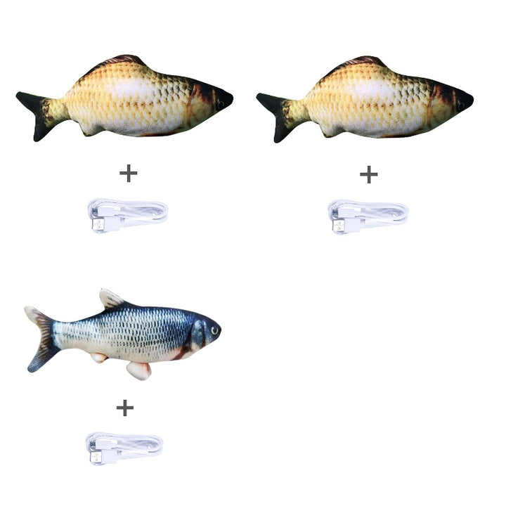 Interactive motion fish for cat playtime